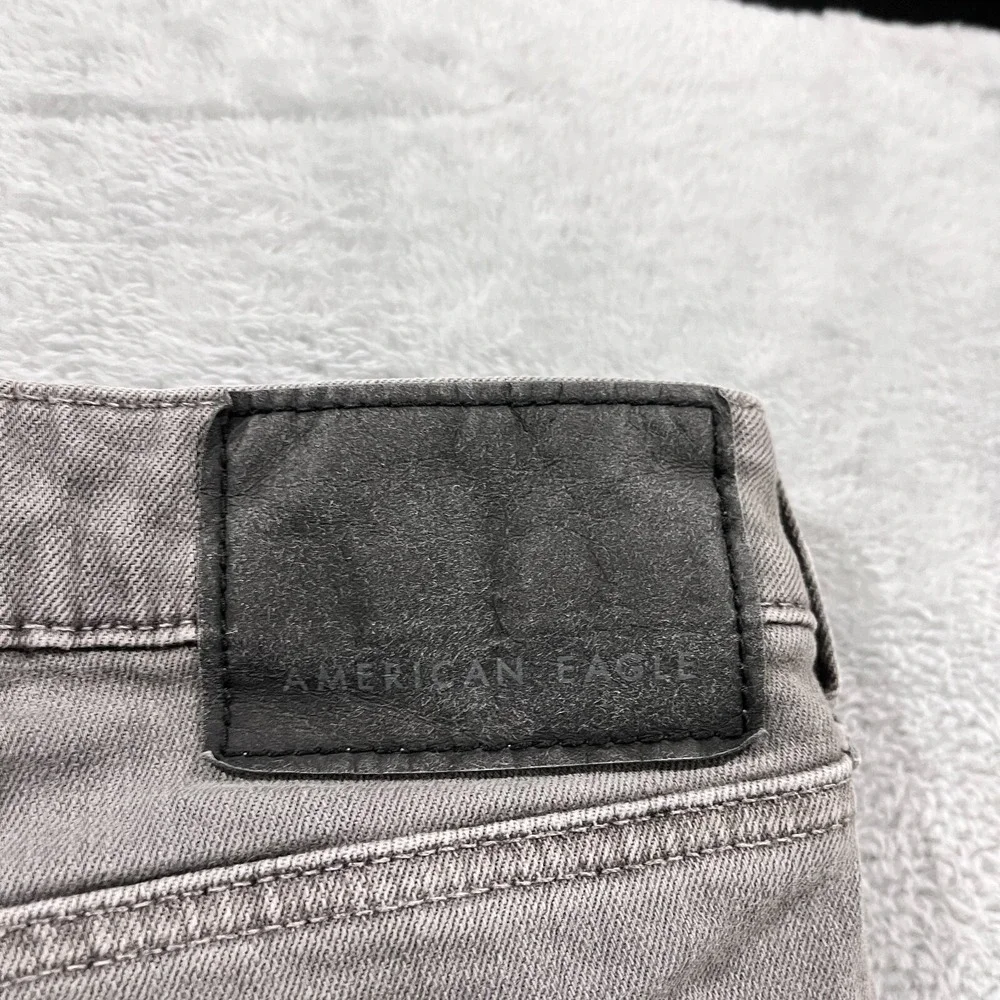 American Eagle Athletic Skinny Airflex Jeans Men's 30x30*  Distressed Gray Denim